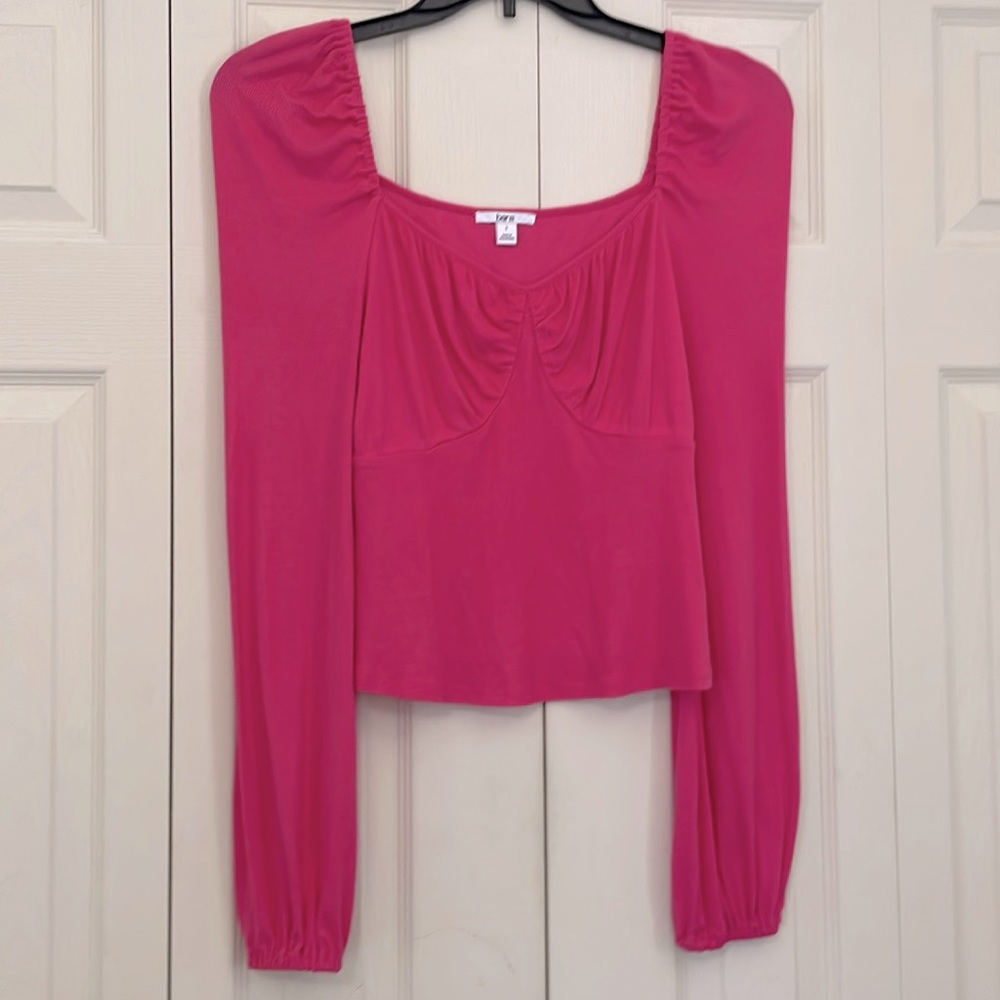 Bar III hot ping bustier inspired top